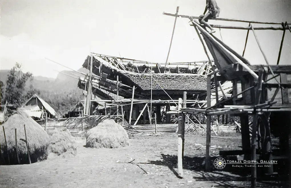 Potret Pembuatan Lumbung Khas Toraja (Alang) - Dokumentasi budaya Toraja